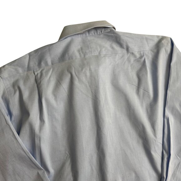 Mens XL Magnetic Button Dress Shirt By MagnaReady Light Blue Stretch Collar nwot - Picture 4 of 10